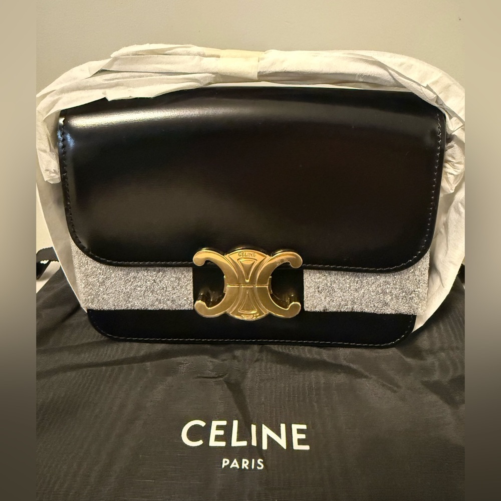 New Celine Teen Triomphe in black